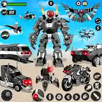 Flying hawk Robot car Game MOD APK v2.2.8 (Unlimited Money)