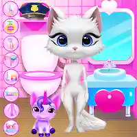 Kitty Kate & Unicorn: Pet Care MOD APK v1.5.22.32 (Unlimited Money)