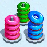 Donut Hoop Stack 3d Color Sort MOD APK v1.4 (Unlimited Money)