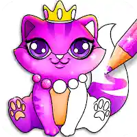 Glitter Kitty Cats Coloring MOD APK v1.8 (Unlimited Money)