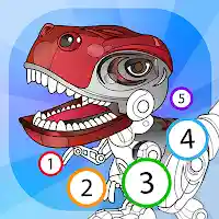 Dino Robot Coloring By Numbers MOD APK v1.1 (Unlimited Money)