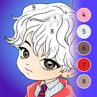 Kpop Coloring Book by numbers MOD APK v2.2 (Unlimited Money)