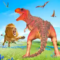 Lion vs Dinosaur Animal Fight MOD APK v6.0 (Unlimited Money)