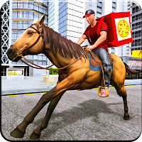 Mounted Horse Pizza Delivery MOD APK v1.4 (Unlimited Money)